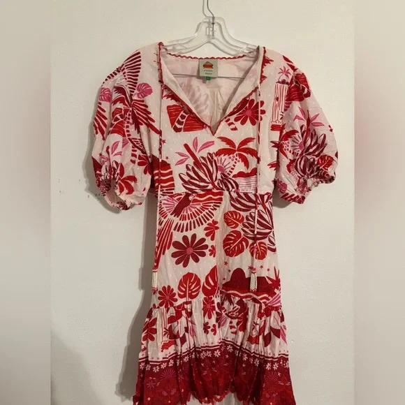 Farm Rio Rios Tile Mini Dress L - Picture 3 of 11